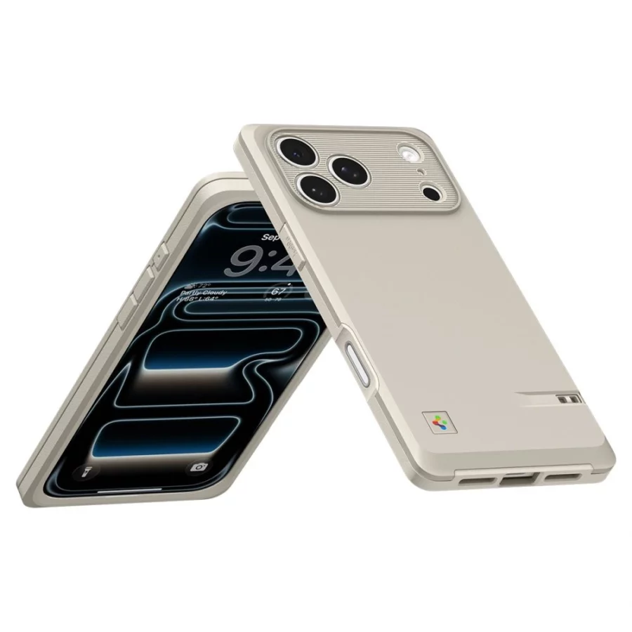 Etui Spigen Classic LS MagSafe na iPhone 17 Pro - beżowe
