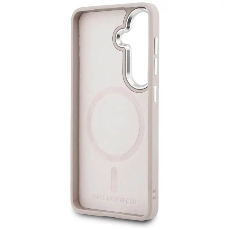 Etui Karl Lagerfeld Embossed Ring RSG Logo MagSafe na Samsung Galaxy S26+ - różowe
