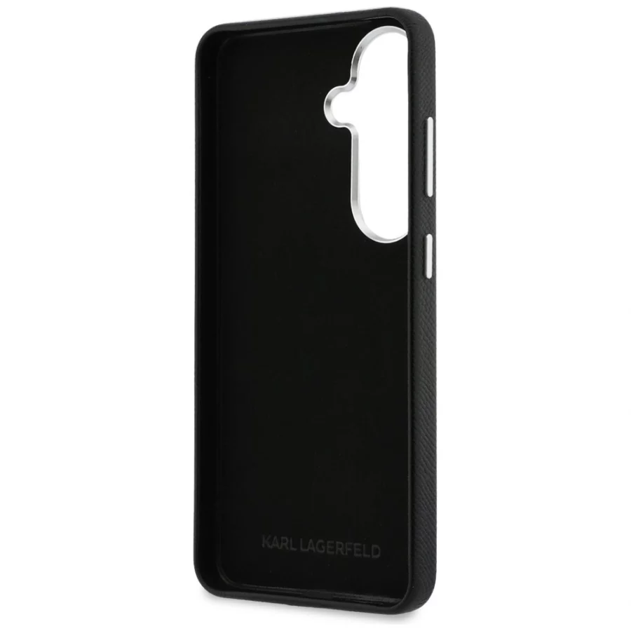 Etui Karl Lagerfeld Grained Signature Metal Resin Logo na Samsung Galaxy S26 - czarne