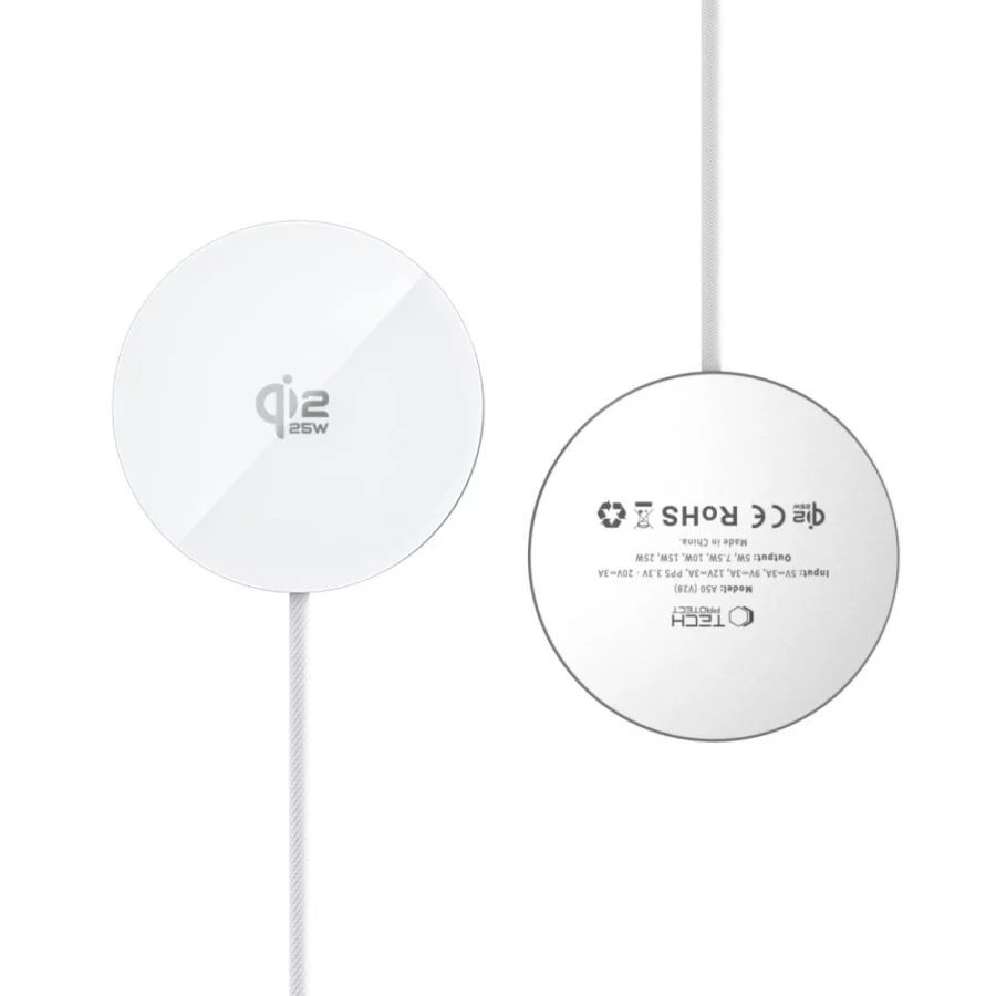 Ładowarka bezprzewodowa Tech-Protect A50 MagSafe 25W QI2.2 - biała