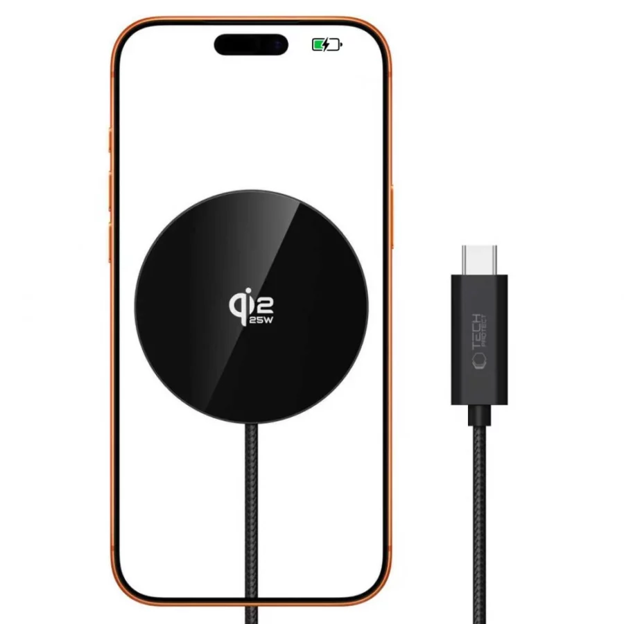 Ładowarka bezprzewodowa Tech-Protect A50 MagSafe 25W QI2.2 - czarna