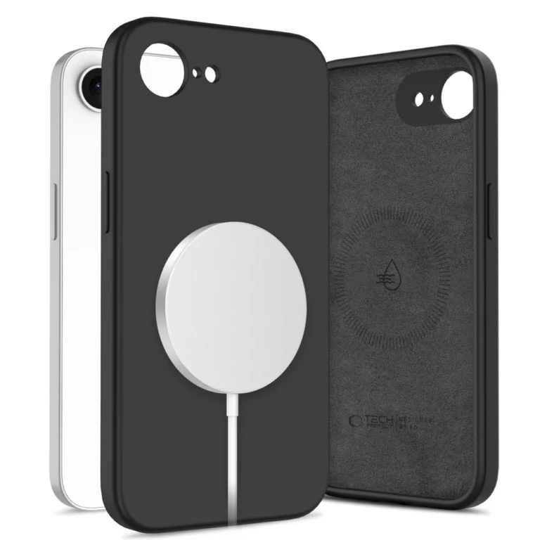 Etui Tech-Protect Silicone MagSafe na iPhone 16e / 17e - czarne