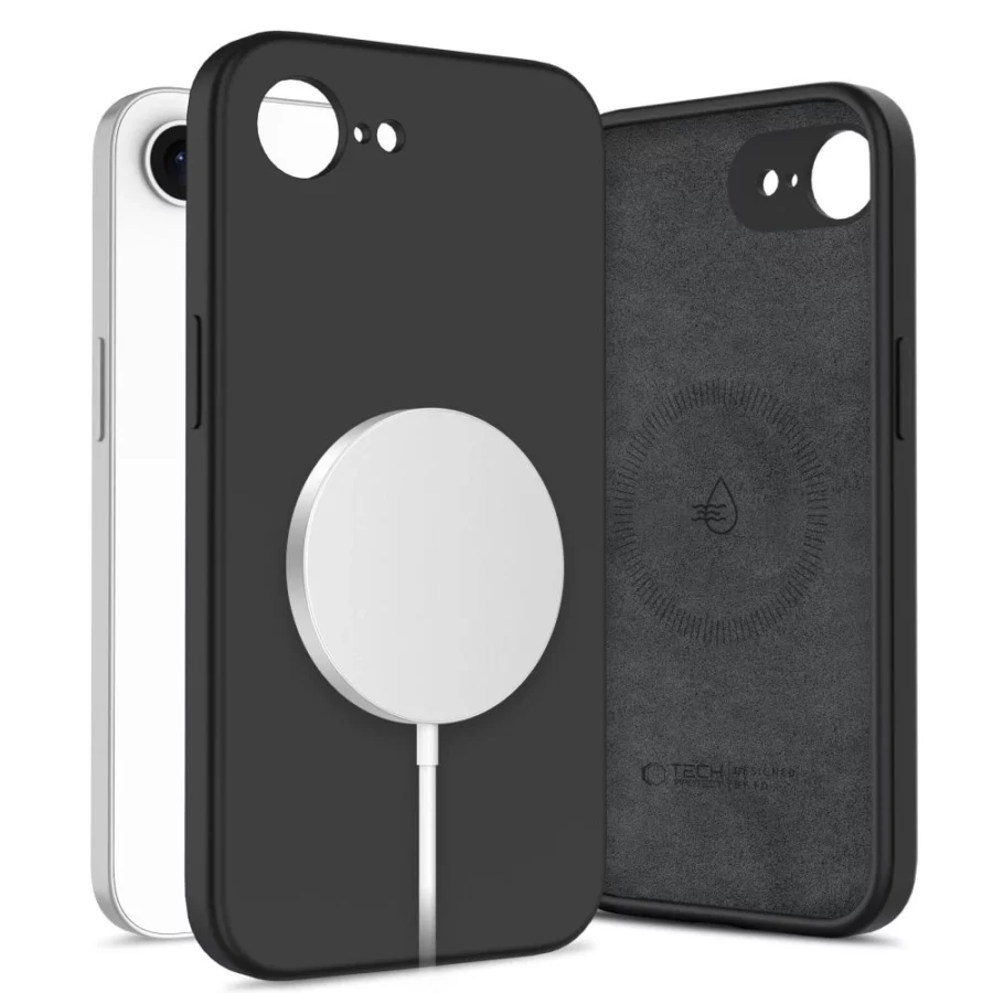 Etui Tech-Protect Silicone MagSafe na iPhone 16e / 17e - czarne