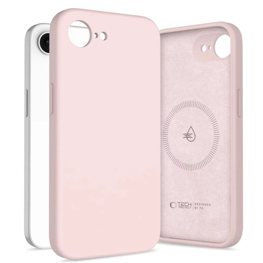 Etui Tech-Protect Silicone MagSafe na iPhone 16e / 17e - różowe