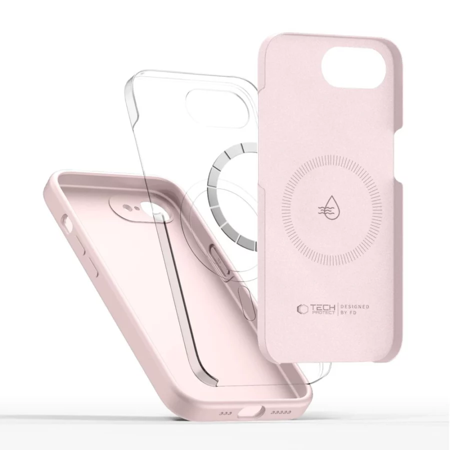 Etui Tech-Protect Silicone MagSafe na iPhone 16e / 17e - różowe