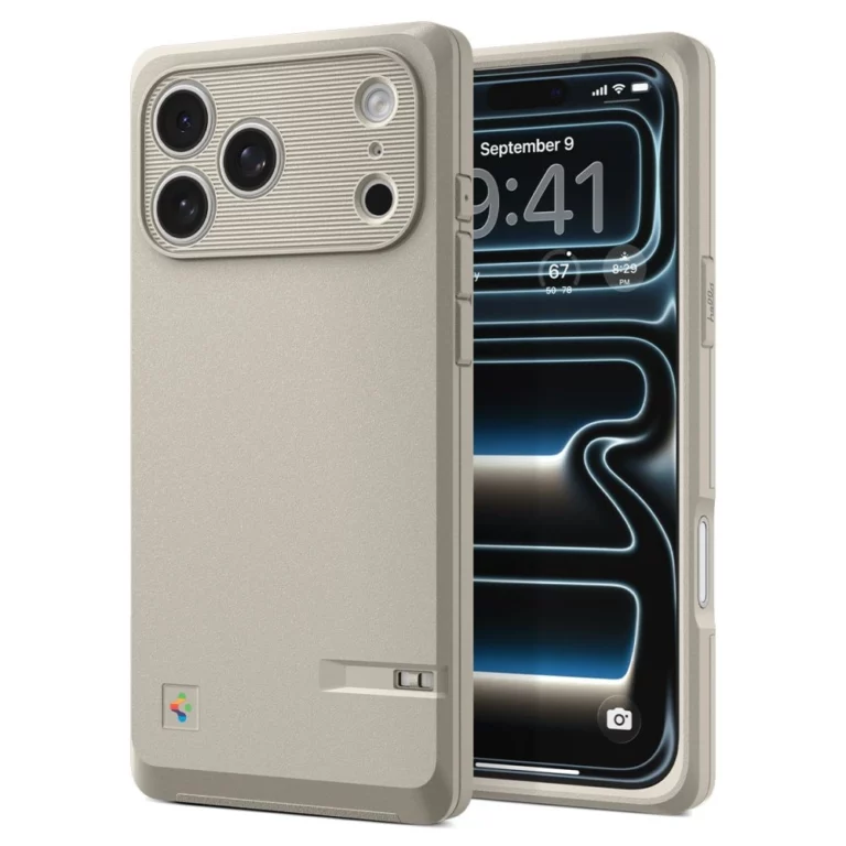 Etui Spigen Classic LS MagSafe na iPhone 17 Pro Max - beżowe