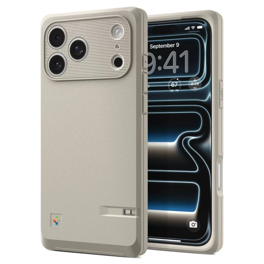 Etui Spigen Classic LS MagSafe na iPhone 17 Pro Max - beżowe
