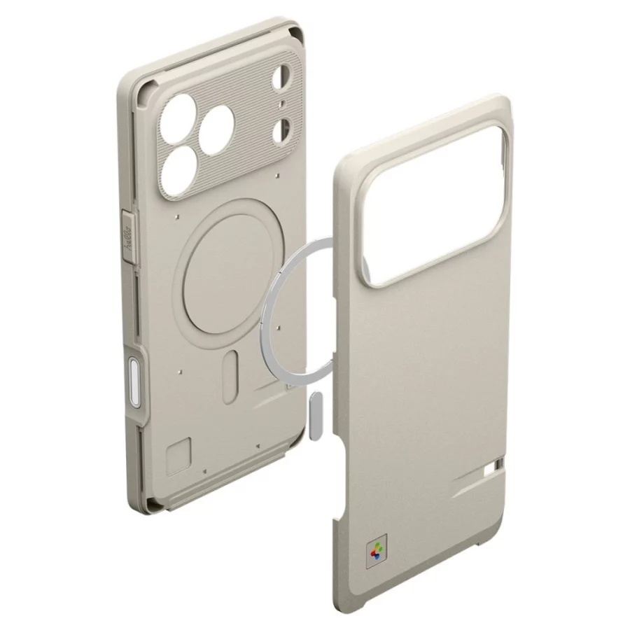 Etui Spigen Classic LS MagSafe na iPhone 17 Pro Max - beżowe