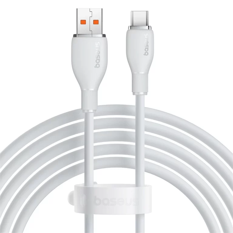 Kabel Baseus Pudding 100W USB-A - USB-C 1,2m - biały