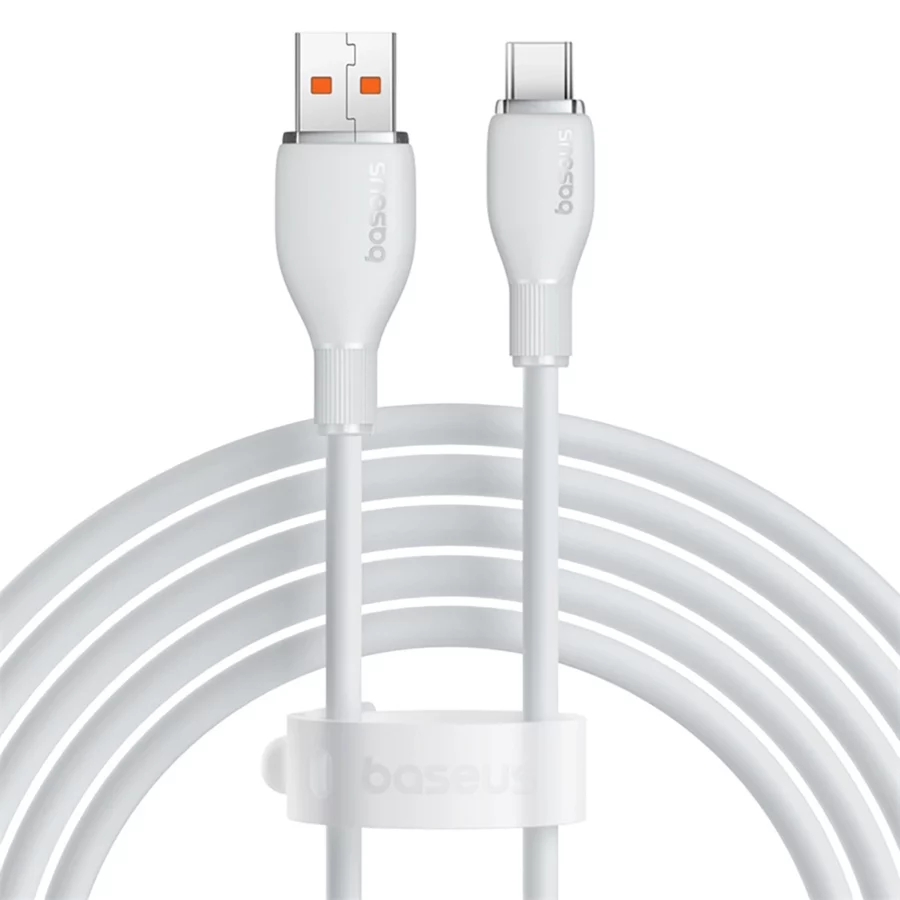 Kabel Baseus Pudding 100W USB-A - USB-C 1,2m - biały