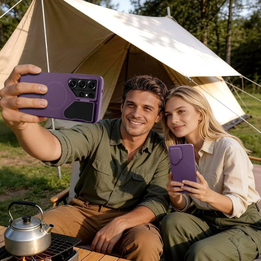 Etui Tech-Protect Kevlar Aura MagSafe na Samsung Galaxy S26 Ultra - fioletowe