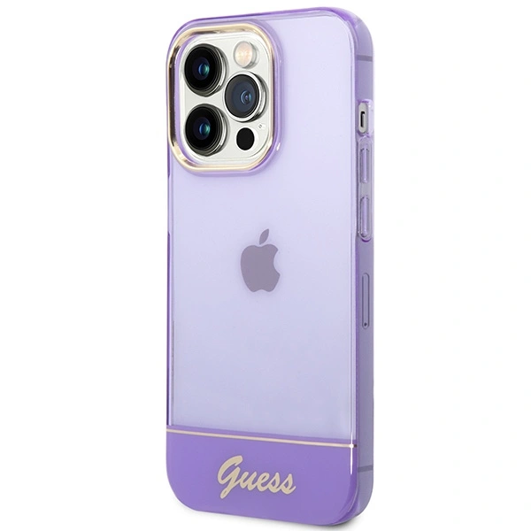 Etui Guess Translucent na iPhone 14 Pro Max - fioletowe