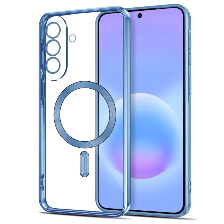 Etui Tech-Protect MagFlex MagSafe na Samsung Galaxy A57 5G - przezroczysto-niebieskie