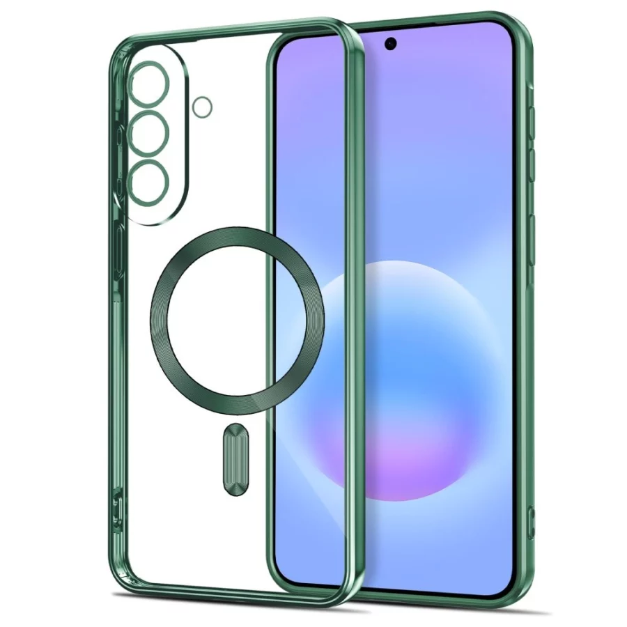 Etui Tech-Protect MagFlex MagSafe na Samsung Galaxy A37 5G - przezroczysto-zielone