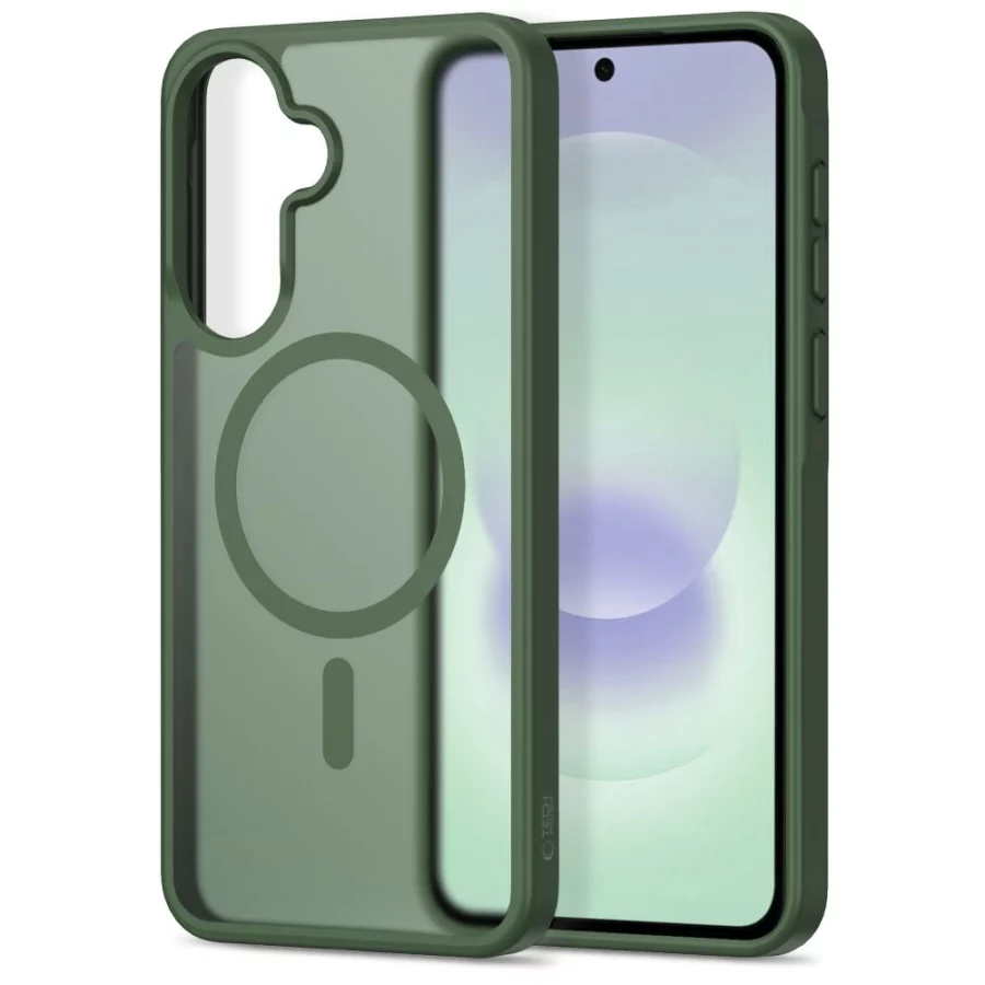 Etui Tech-Protect Magmat MagSafe na Samsung Galaxy A36 / A56 / A37 5G - zielone matowe