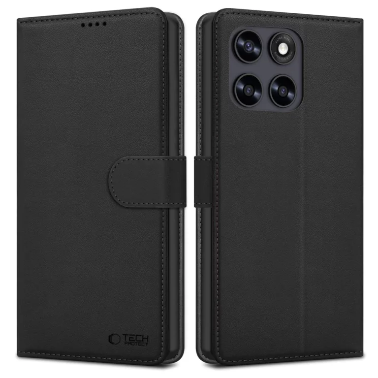 Etui Tech-Protect Wallet na Motorola Moto G67 / G77 - czarne