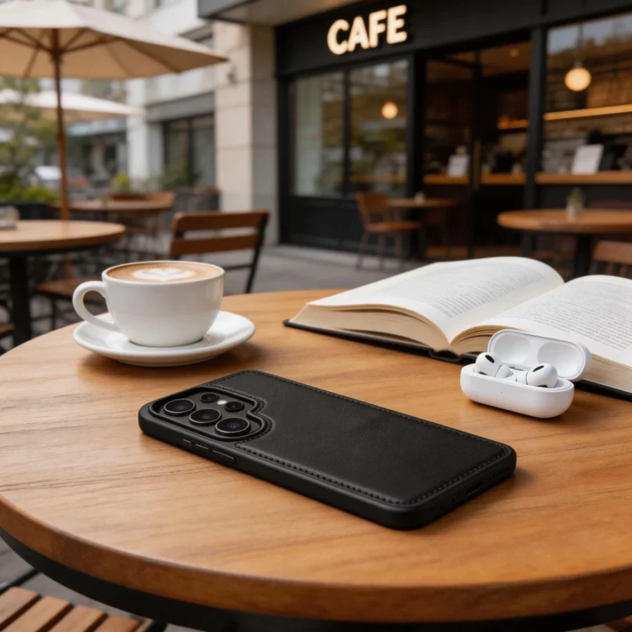Etui Tech-Protect Wallet MagSafe na Samsung Galaxy S26 Ultra - czarne matowe