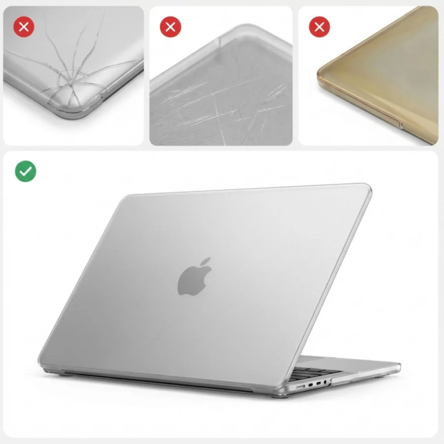 Etui Tech-Protect Softshell na MacBook Neo 13 2026 - żółte matowe