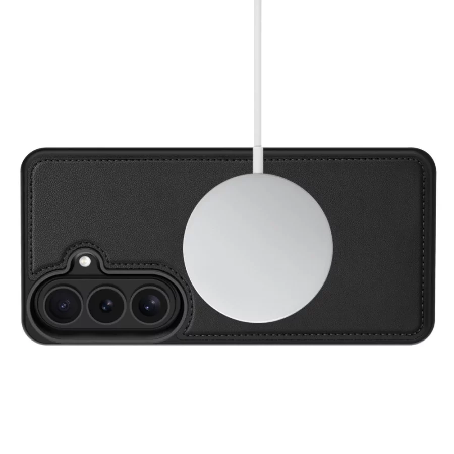 Etui Tech-Protect Wallet MagSafe na Samsung Galaxy S26 - czarne matowe
