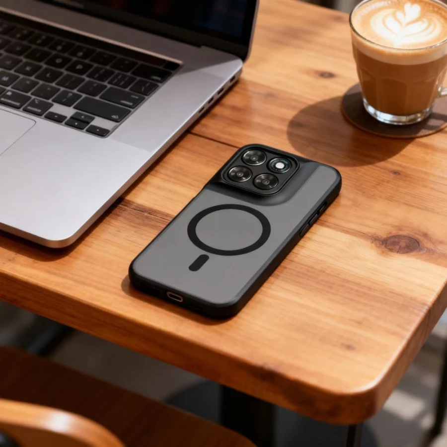 Etui Tech-Protect Magmat MagSafe na Motorola Moto G67 / G77 - czarne matowe