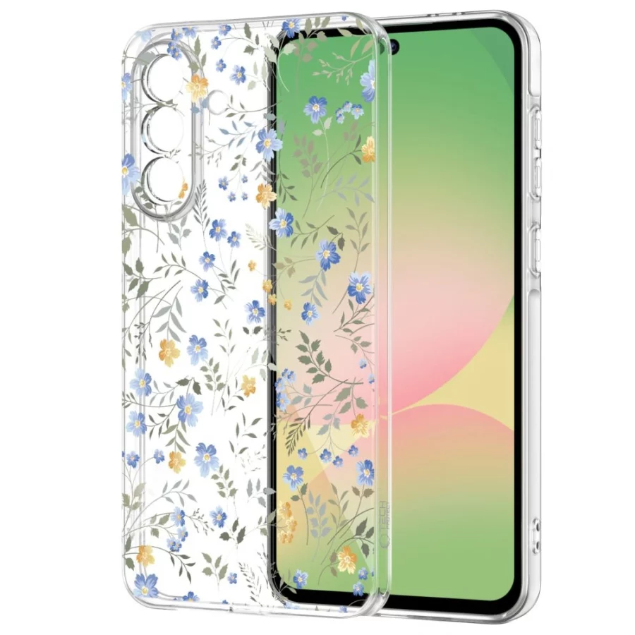 Etui Tech-Protect FlexAir na Samsung Galaxy A27 - przezroczysto-kwiatowy