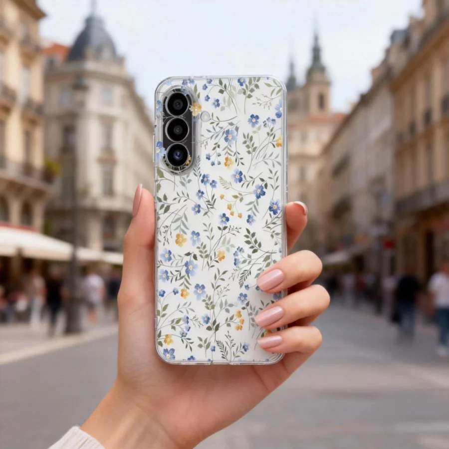 Etui Tech-Protect FlexAir na Samsung Galaxy A27 - przezroczysto-kwiatowy