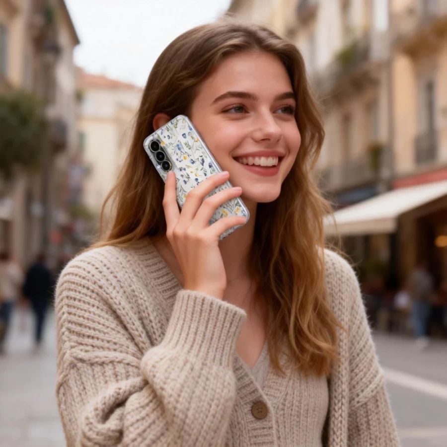 Etui Tech-Protect FlexAir na Samsung Galaxy A27 - przezroczysto-kwiatowy