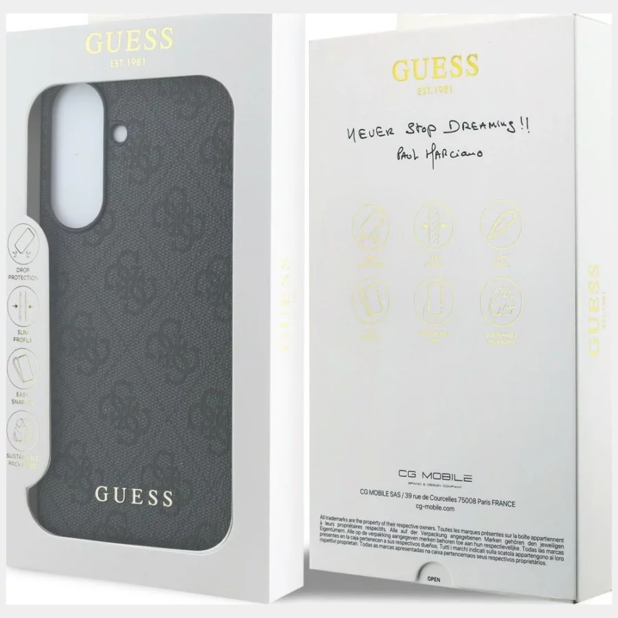 Etui Guess 4G Charm na Samsung Galaxy A37 5G - czarne
