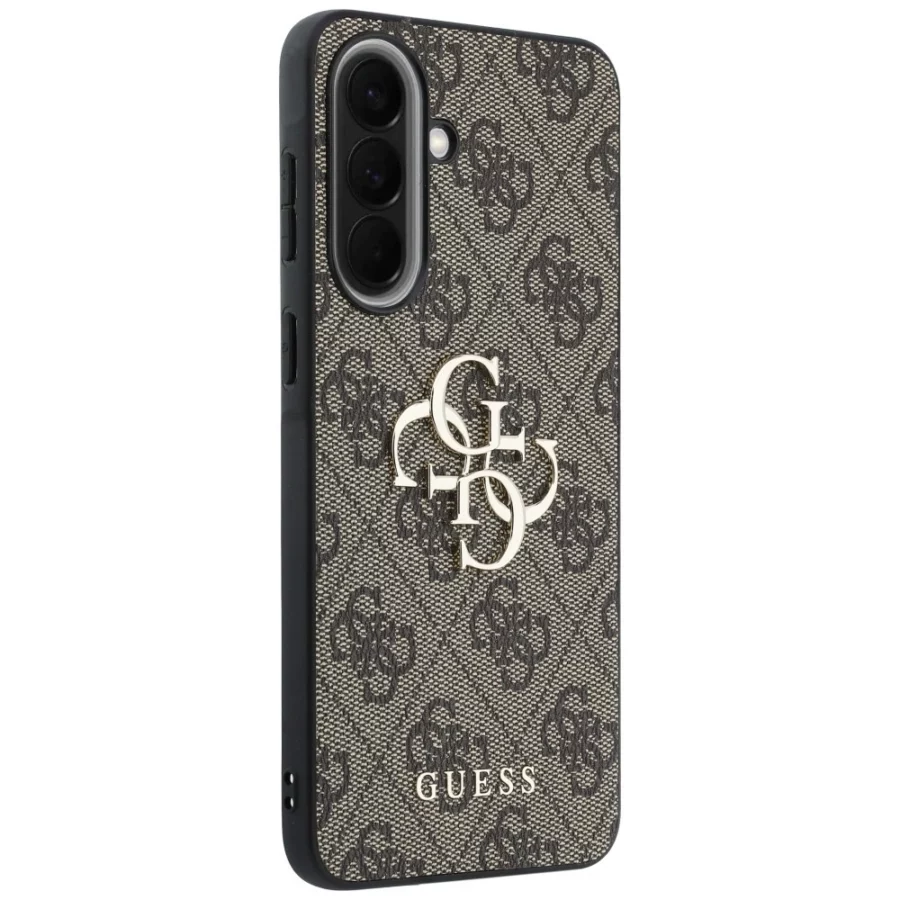 Etui Guess Leather 4G Metal Logo na Samsung Galaxy A37 5G - brązowe