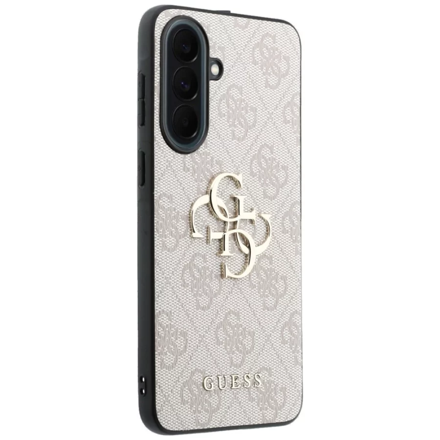 Etui Guess Leather 4G Metal Logo na Samsung Galaxy A37 5G - różowe