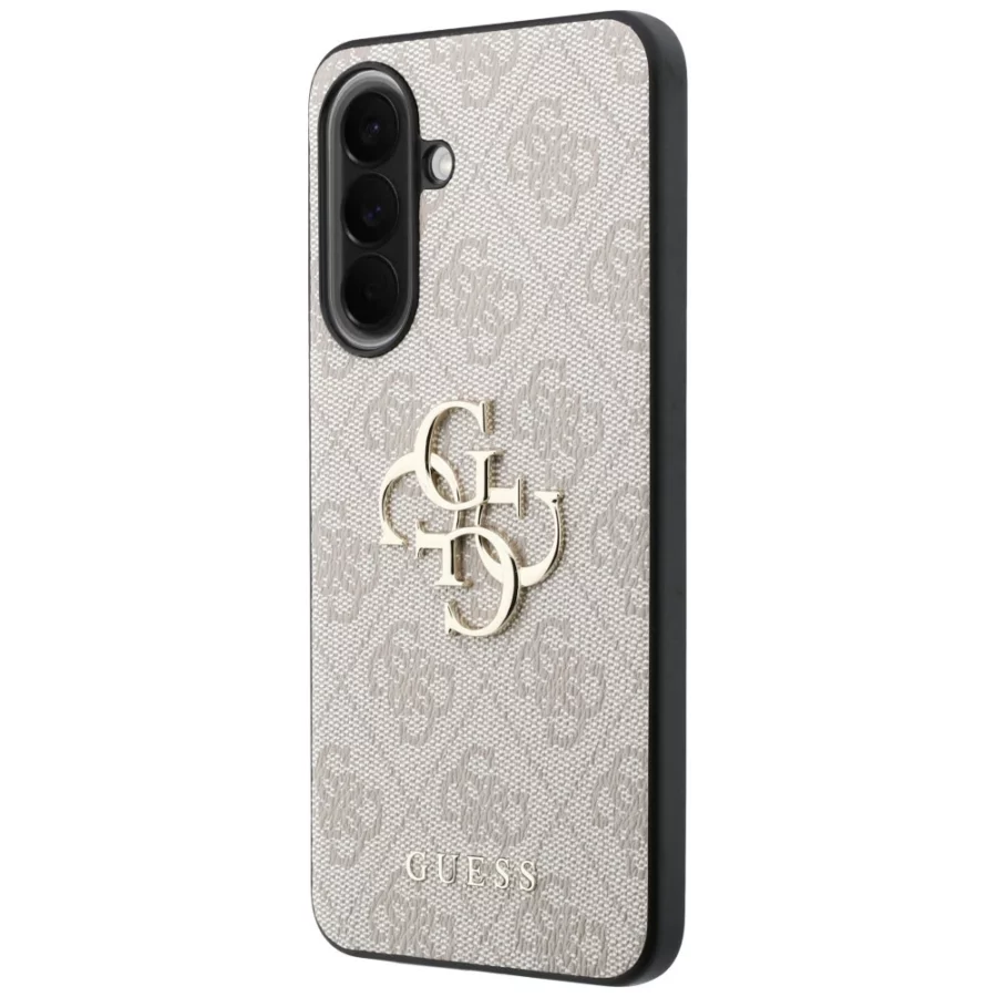 Etui Guess Leather 4G Metal Logo na Samsung Galaxy A57 5G - różowe