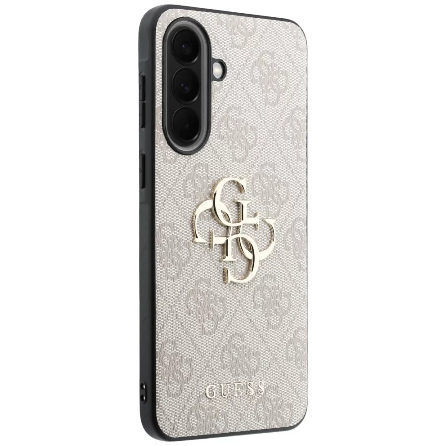 Etui Guess Leather 4G Metal Logo na Samsung Galaxy A57 5G - różowe