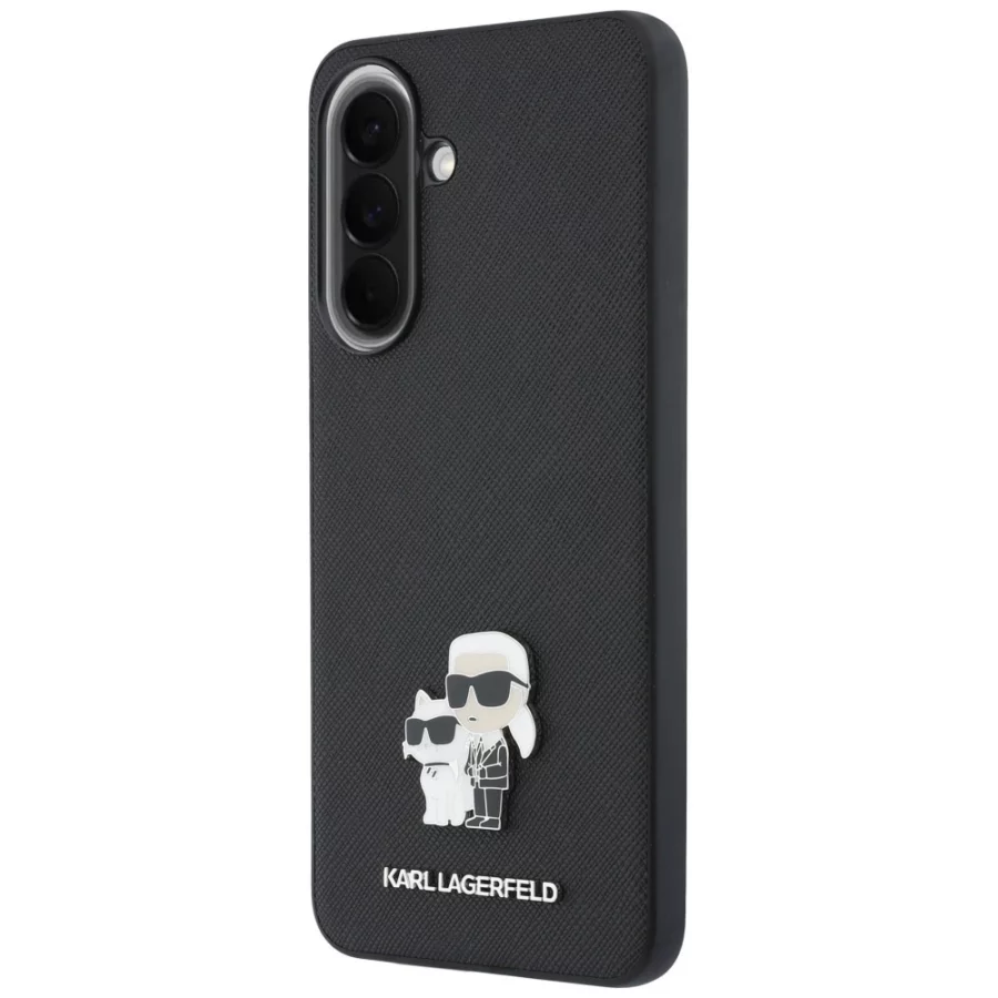 Etui Karl Lagerfeld Saffiano w/ K&C Metal Logo na Samsung Galaxy A57 5G - czarne