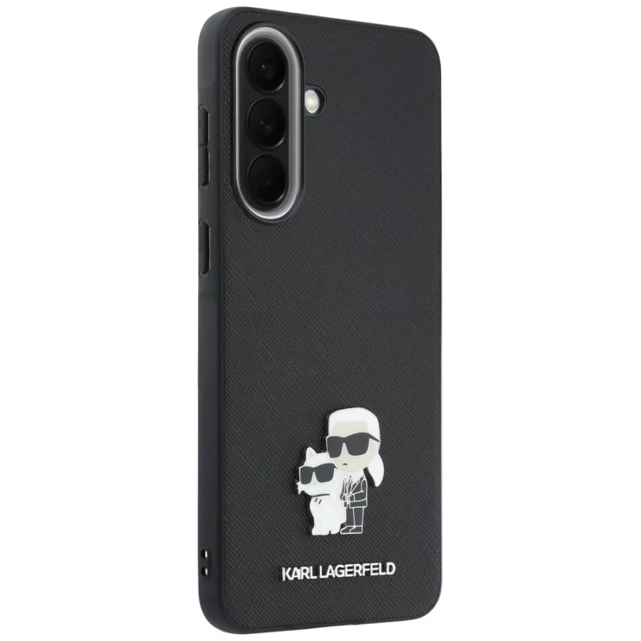 Etui Karl Lagerfeld Saffiano w/ K&C Metal Logo na Samsung Galaxy A57 5G - czarne