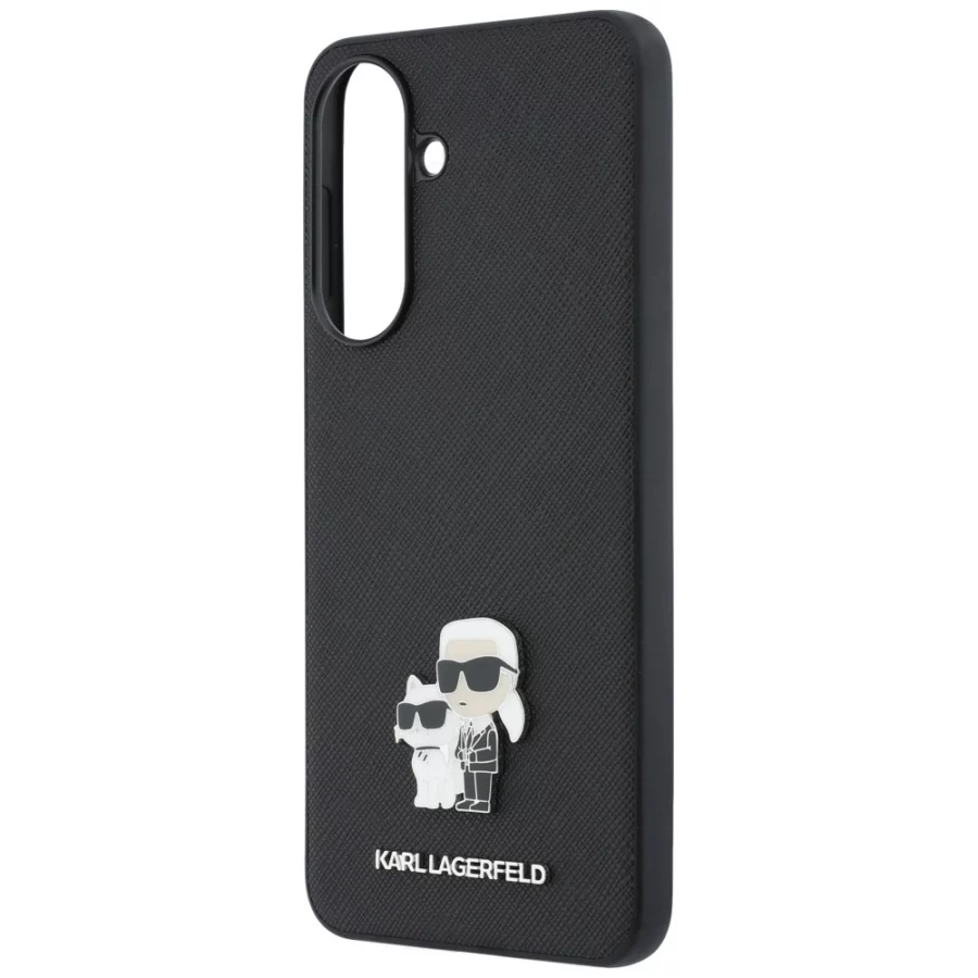 Etui Karl Lagerfeld Saffiano w/ K&C Metal Logo na Samsung Galaxy A57 5G - czarne