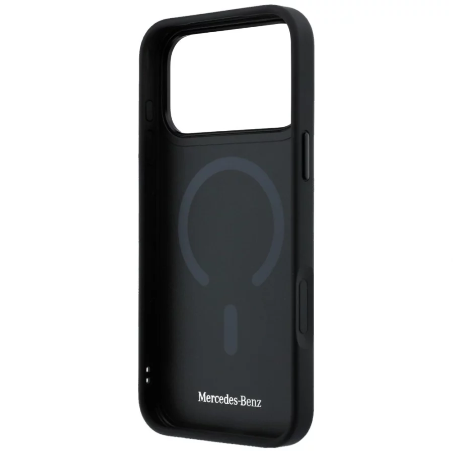 Etui Mercedes Leather 3D MagSafe na iPhone 17 Pro Max - czarne