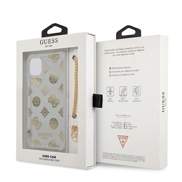 Etui Guess Peony Chain Collection na iPhone 11 Pro - złote
