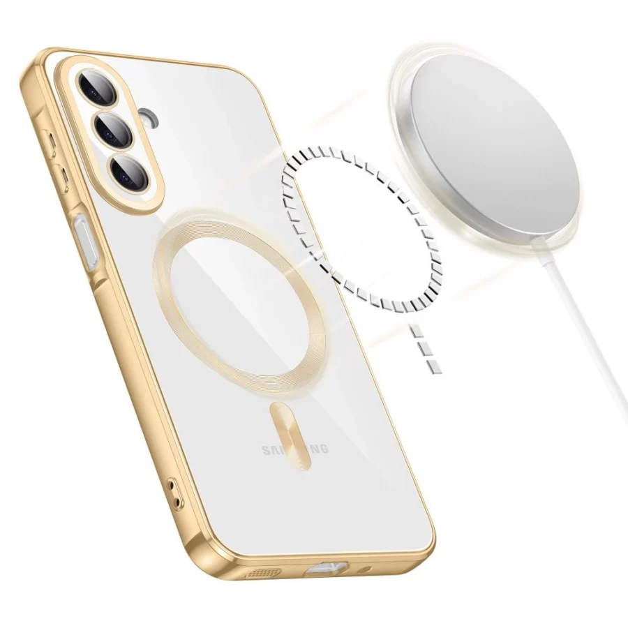 Etui Tech-Protect MagFlex MagSafe na Samsung Galaxy A27 5G - przezroczysto-złote