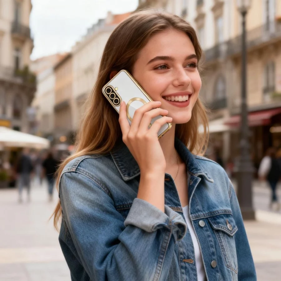 Etui Tech-Protect MagFlex MagSafe na Samsung Galaxy A27 5G - przezroczysto-złote