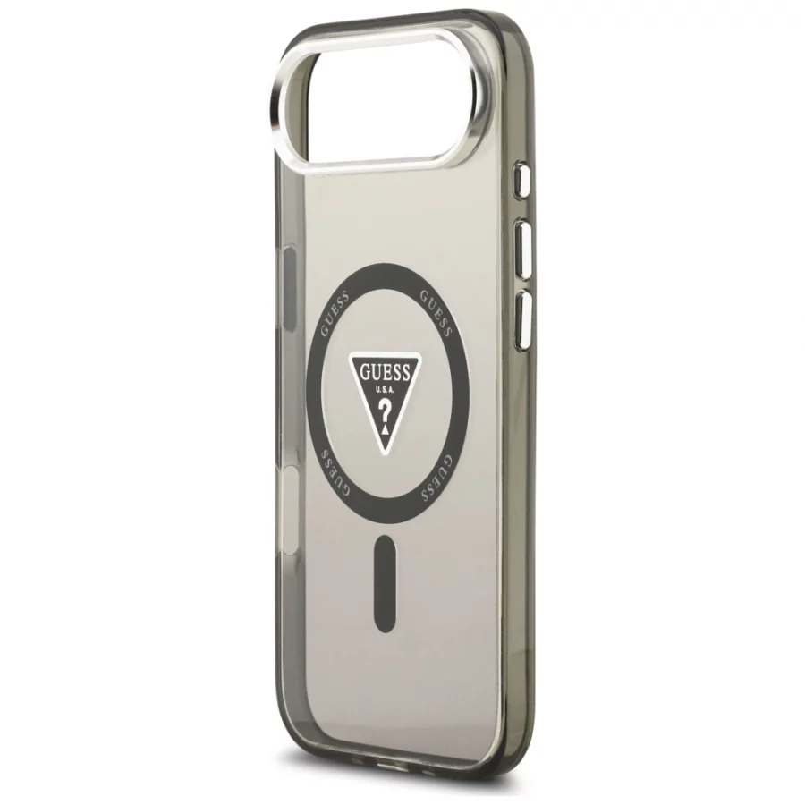 Etui Guess IML Gradient Triangle Logo MagSafe na iPhone Air - czarne
