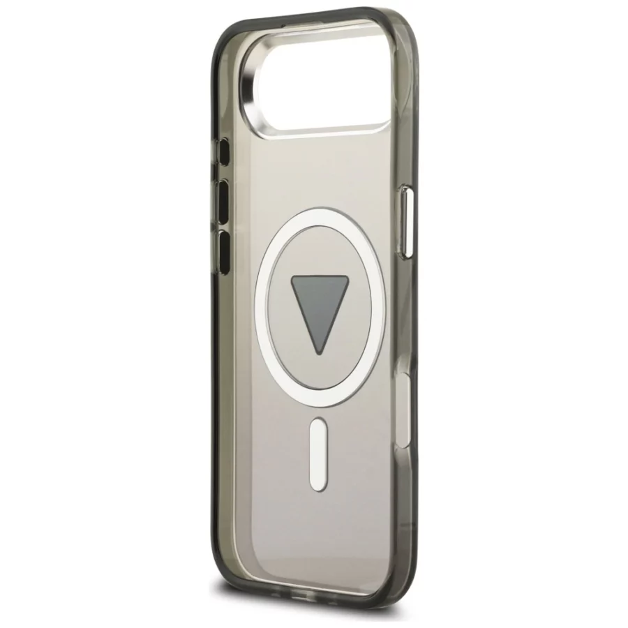 Etui Guess IML Gradient Triangle Logo MagSafe na iPhone Air - czarne