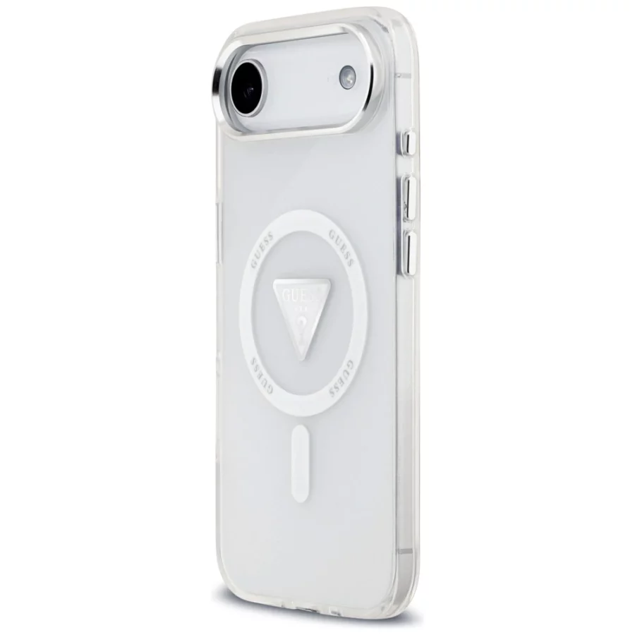 Etui Guess IML Gradient Triangle Logo MagSafe na iPhone Air - przezroczyste