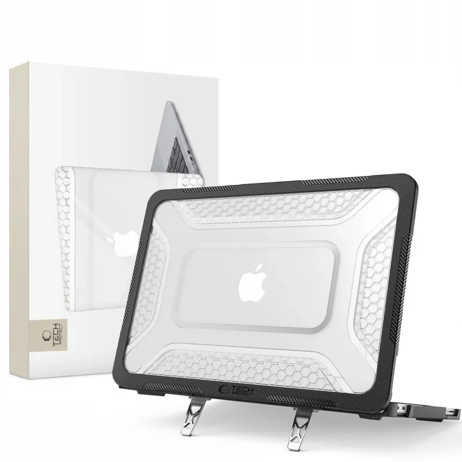 Etui Tech-Protect Kevlar Pro na MacBook Neo 13" 2026 - czarno-przezroczyste