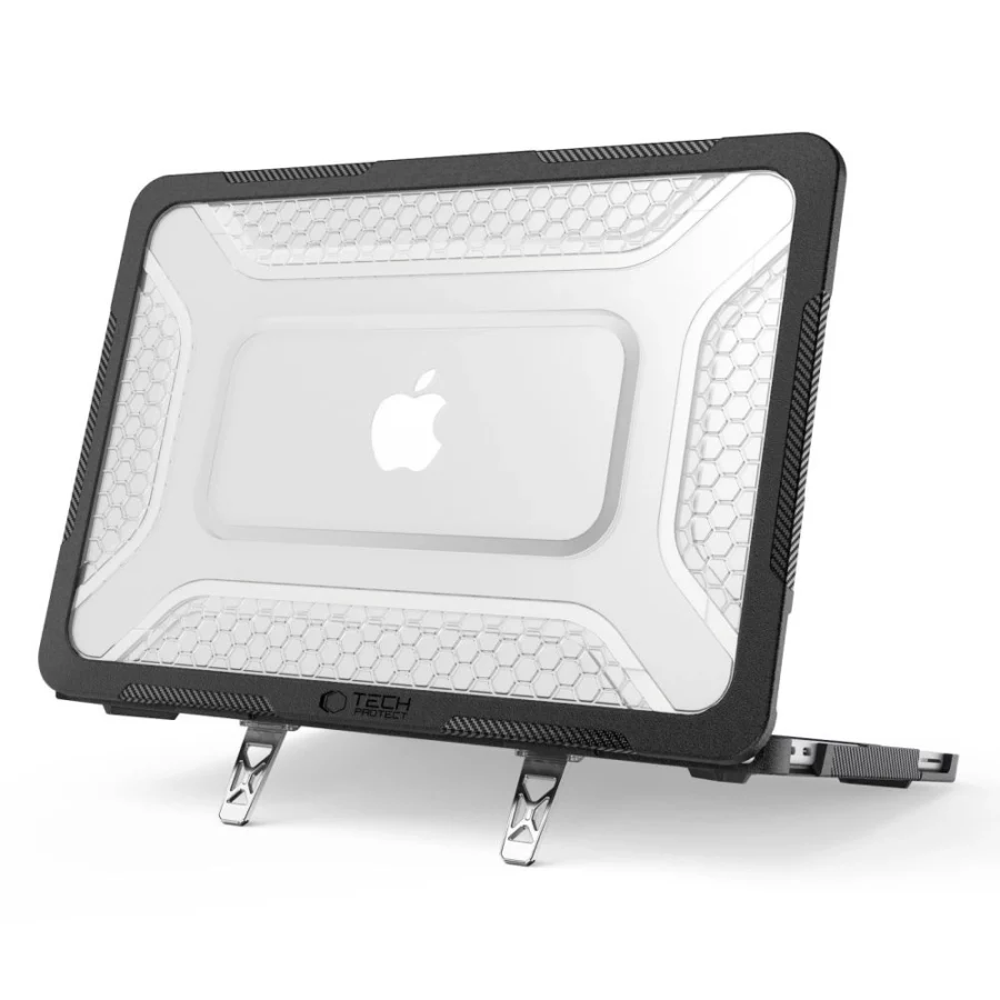 Etui Tech-Protect Kevlar Pro na MacBook Neo 13" 2026 - czarno-przezroczyste