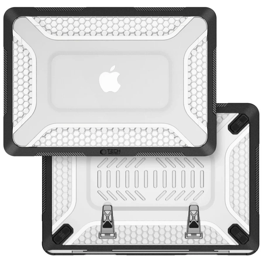 Etui Tech-Protect Kevlar Pro na MacBook Neo 13" 2026 - czarno-przezroczyste