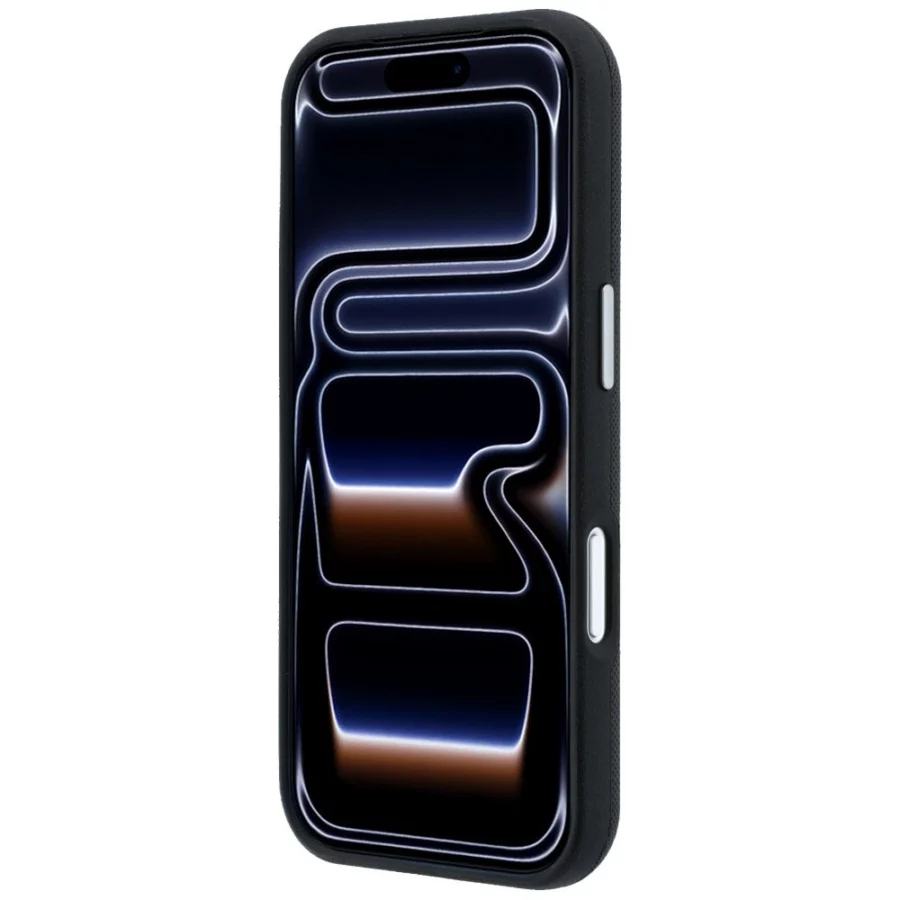 Etui Mercedes Leather Semi Wrap Grill Pattern MagSafe na iPhone 17 Pro - czarne