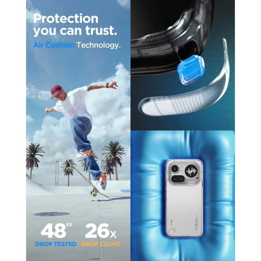 Etui Spigen Ultra Hybrid na Nothing Phone 4A Pro - przezroczyste