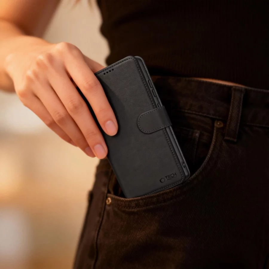 Etui Tech-Protect Wallet na Xiaomi 17T Pro - czarne