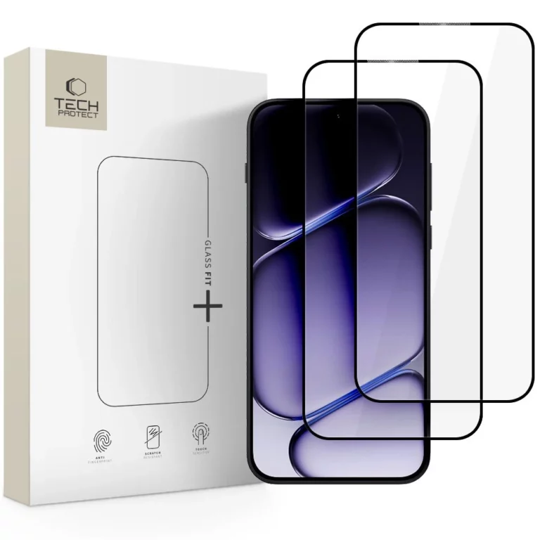 Szkło hartowane Tech-Protect Glass Fit+ 2-Pack na OnePlus Nord 6 - czarne