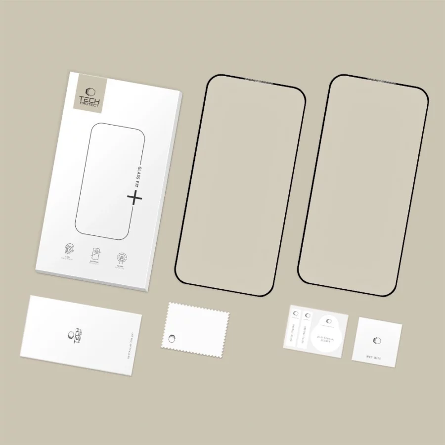 Szkło hartowane Tech-Protect Glass Fit+ 2-Pack na OnePlus Nord 6 - czarne